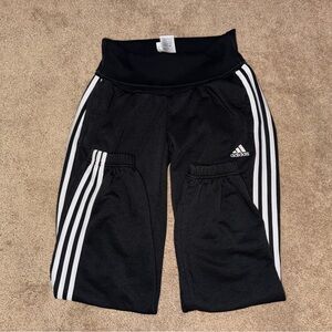 adidas Black Joggers with White Three-Stripe Side Panels